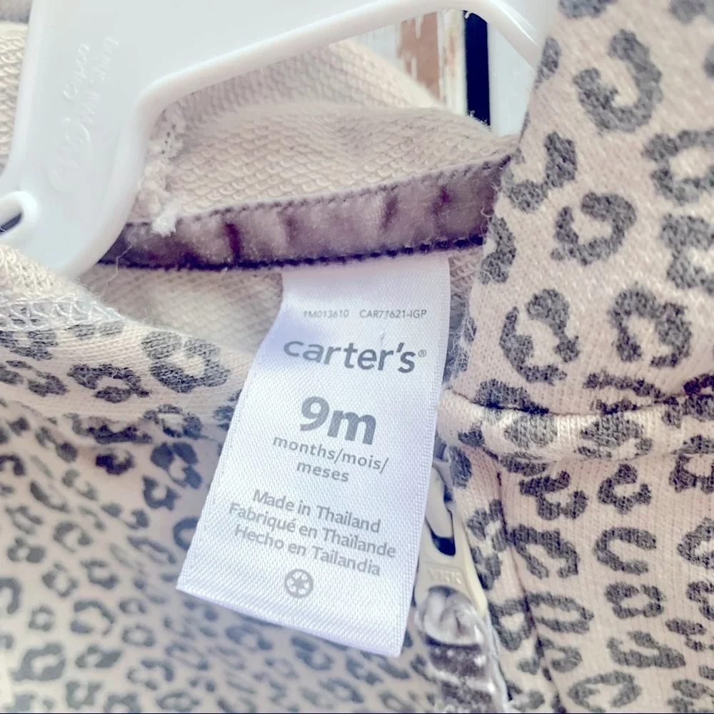 Carter’s Leopard Cheetah Jumpsuit 9M